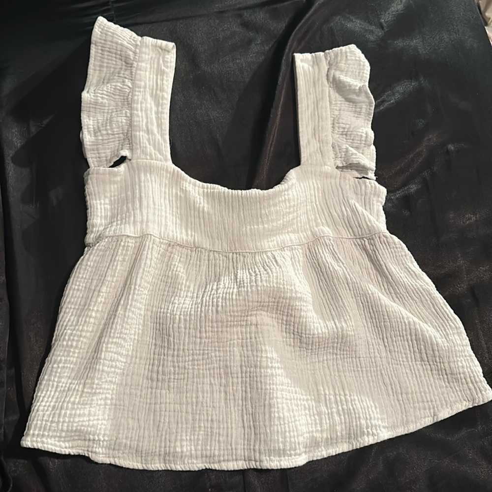 white flowy shirt